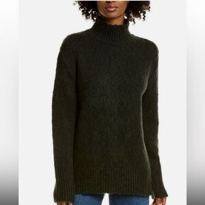 NWT Vince Women’s Juniper Green Mock Neck Wool Blend Sweater Size Small